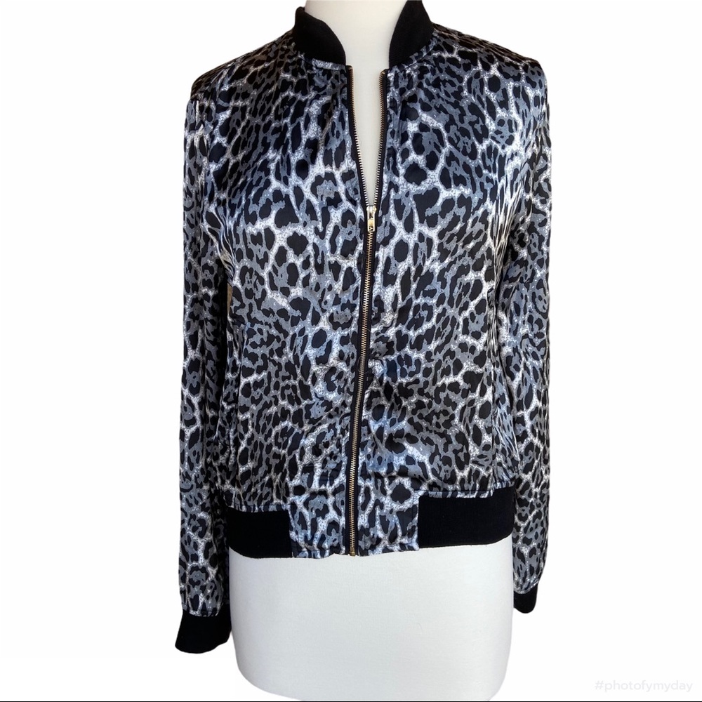 ANIMAL PRINT BOMBER JACKET